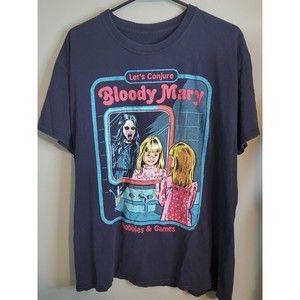 Creepy Co Large Graphic Tee Horror Thriller Bloody Mary